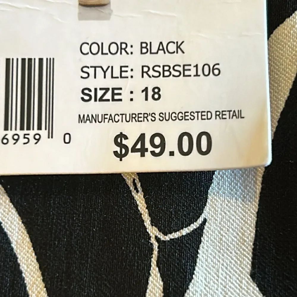 NEW Rafaella Black And White Stretch Shorts - Picture 2 of 6